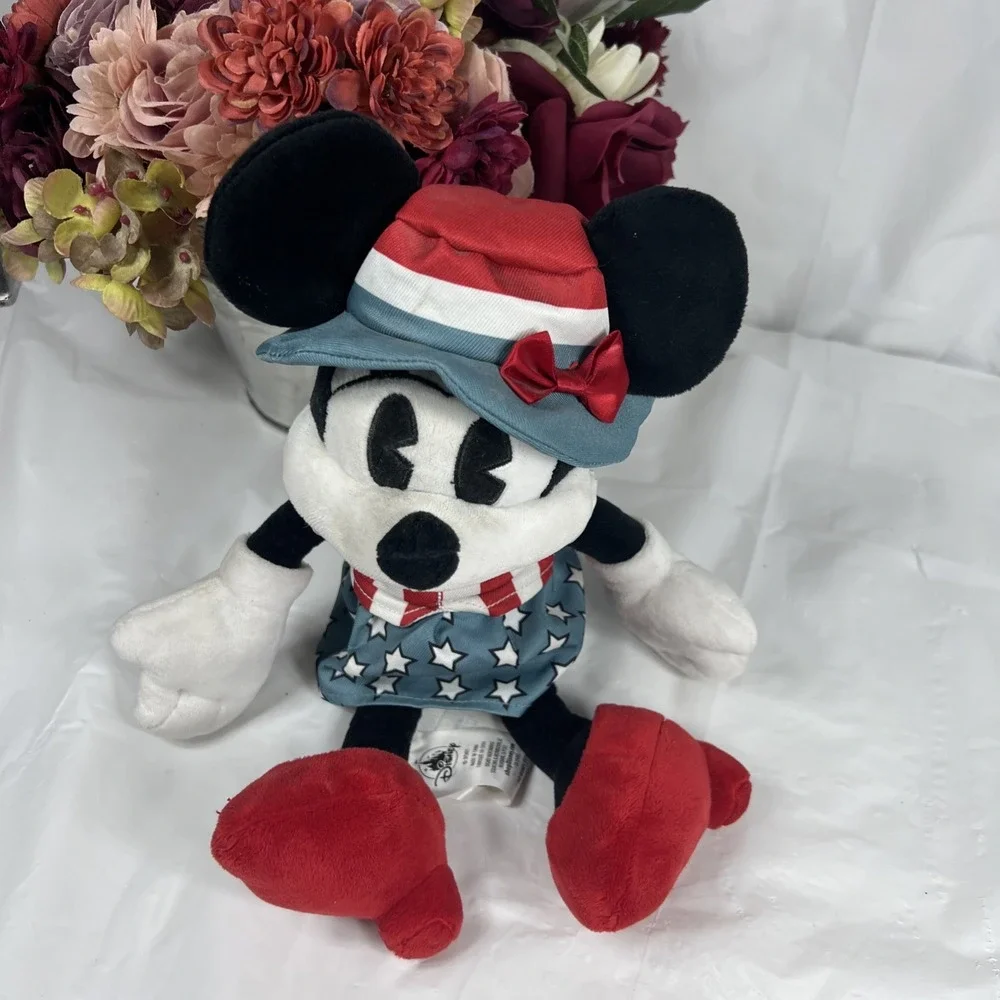 Disney Parks Minnie‎ Mouse Americana USA Patriotic Plush 13